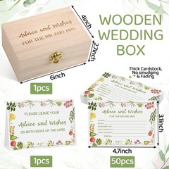She’s Fresh off the Market Bridal Shower Advice and Wishes Cards Box 50 Pcs F…