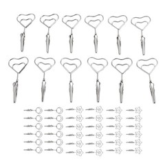 12pcs 2.8in Double Headed Memo Clip Metal Card Holder Wire Photo Clamp