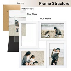 4×6 Picture Frames Collage 1 Pack, 4 Opening Multi Family Photo Collage Frame…