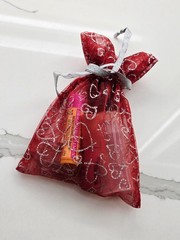 50pcs Red Heart Organza Gift Bags 5″x7″ Drawstring Pouches Jewelry Favor Wedding