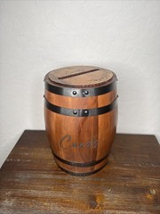 Wedding Oak Whiskey Barrel Card Box with Slot Gift Card Box Holder Wine Barrel