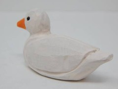 Pekin Duck Cake Top Bride Groom Love Bird Wedding Engagement Carved Wood Statue