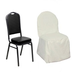 25 Ivory POLYESTER BANQUET CHAIR COVERS Wedding Reception Party Decorations