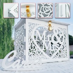 Wedding Money Box Holder With Sign Large Rustic Wood Wooden Diy Envelop Gift Car