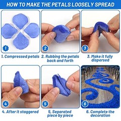 Rose Petals for Romantic Night for him Set, 2000 Pieces Artificial Rose Blue