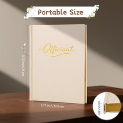 Wedding Officiant Book, Hardcover Notebook Journal, Minimalist Canvas Beige