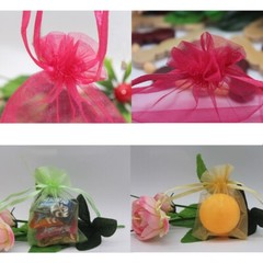 100pcs Drawstring Bags Multicolor Wedding Favor Bag Organza Gift Bag Pouch 4″x5″