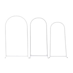 3Pcs Metal Arch Stand Wedding Party Backdrop For Ceremony Yard Venue Shelf Decor