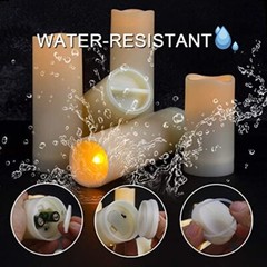 12 Pc LED Candles Flickering Flameless Candles with Remote & Timer Ivory White
