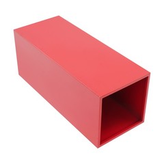 3-Piece Red Iron Cuboid Display Pedestal Stands Freestanding