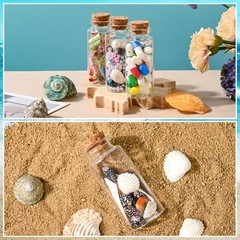 HPOPO 12PCS Mini Glass Bottle with Wood Cork Stoppers,30ml 1 Ounces, 30*70mm