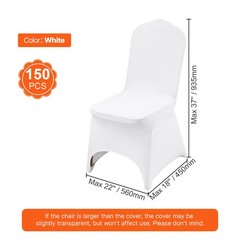 VEVOR 150PCS Stretch Spandex White Folding Chair Covers Banquet Elastic Wedding