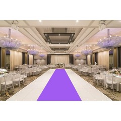 Purple Carpet Runner for Party, 2.6X15ft, 130GSM Felt Non-Woven with Double-S…