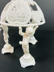 Vintage Wilton 5 Piece Cake Topper Cherubs Canopy & Bell-Plastic