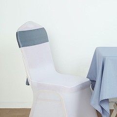 10 Dusty Blue Satin CHAIR SASHES Ties Bows Wedding Party Reception Decorations