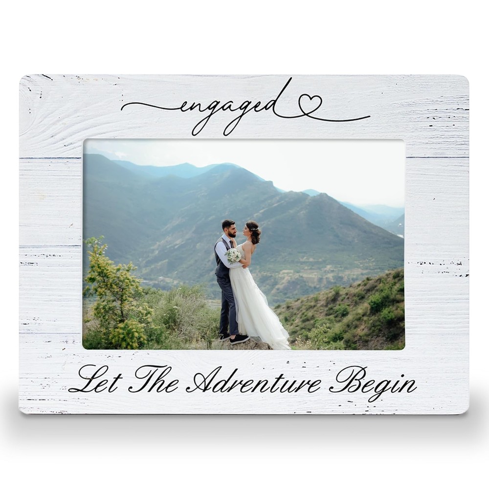 Engagement Picture Frame For 4×6 Photos, Engagement Gifts for Couples Newly E…