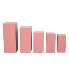 5 DUSTY ROSE Fitted Spandex Rectangular Display STAND COVERS Set Decorations