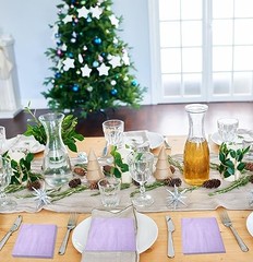 50 Pieces 2-ply Light Napkin Disposable Cocktail Napkins Beverage Purple