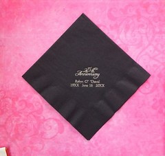 100 10th, 25th, 30th, 40th, 50th, 60th anniversary personalized luncheon napkins