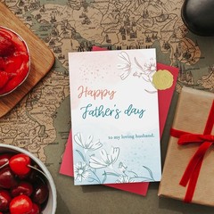 Romantic Fathers Day Card Gifts for Husband, Happy Father’s Day Cards from Wi…
