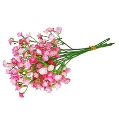 Tiny Babys Breath Artificial Flowers Gypsophila Real Touch 6 PCS Light Pink