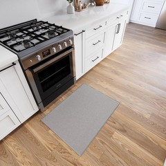 Gray Door Mat Entryway Rug NonSlip Durable LowPile Indoor 2.3×3 Ft Carpet