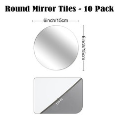 10 Pack Round Mirrors for Centerpieces, 6″ Small Circle 6inch/15cm, Silver
