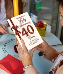 Beixian Happy 40th Anniversary Card for Women Men, 40 Year Wedding Anniversar…