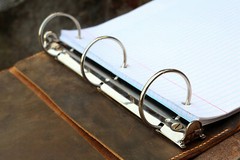 leather 2 inch 3 ring presentation binder portfolio organizer document folder