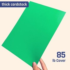 24 Pieces, 85 lb (230 gsm) – Green Cardstock, Thick Heavy 24