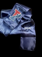 University of Penn (Ivy L) Satin Chair Sash / Wreath Sash (2 Logos) 39k Stitch