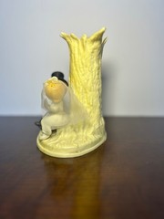 VINTAGE 1971 Wilton Bride & Groom Kissing On Tree Wedding Cake Topper Vase MCM