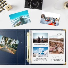 12×12 P Album 3 Ring Binder, Leather Cover Scrapbook Album 12×12