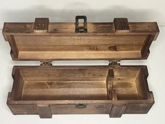 Mr And Mrs Wine Gift Box Wooden Rustic Wedding Favors 13 Inch X 3.5 Inch