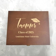 Personalized Grad Gift Box Class 2026 Memory Keepsake Wooden Engraved