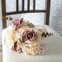 Dusty Rose Flowers -Artificial Flowers Combination for Vintage Wedding Decor-B11