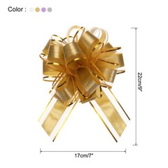 20pcs 9 Inch Large Pull Bow Gift Wrapping Bows Ribbon White/Gold/Silver/Purple