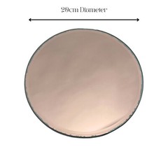 CLEARANCE ROSE GOLD ROUND MIRROR PLATES 20 AND 30CM WEDDING TABLE CENTREPIECES