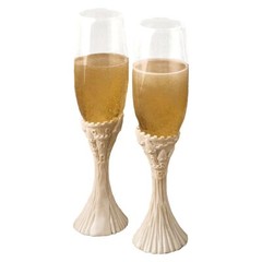 Castle Toasting Flutes Bride Groom Wedding Reception Glassware fairy tale theme