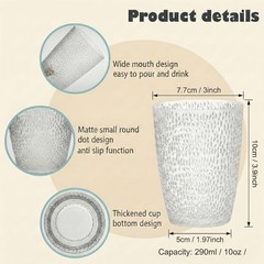 Clear Acrylic Drinking Glasses Set of 6, Plastic Cups Reusable, Unbreakable