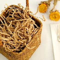 Natural 8 oz Crinkle Cut Kraft Paper Shreds BASKET Gift Box Filler Party Events