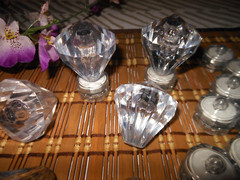 12 Pc ~ ACRYLIC DIAMOND LED COLOR CHANGING LIGHTS , TABLE PARTY DECOR