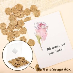 60Pcs Wax Seal Stickers, Wedding Invitation Envelope Seal Stickers Adhesive B…