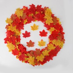 ATFL Fall Leaves,1100 Pcs Autumn Leaves Odorless, Artificial Maple Blades Dec…