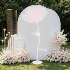 Flower Decoration With Light Pink Large Electric Auto-open Artificial Flower