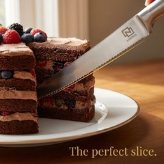 LUSHIG Wedding Cake Knife and Server Set, Cake Cutter And Server with Non Sli…