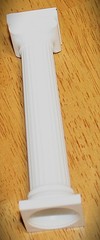Wilton ~ 5 INCH GRECIAN PILLARS #303-3703 – WHITE PLASTIC – SET OF 8 – Vguc