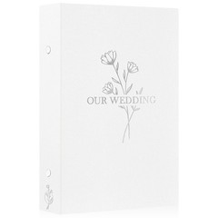 Lanpn Wedding Photo Album 4×6 300 Pocket 4×6/300 Photos, OUR WEDDING – White