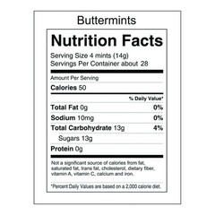 Fun Express Classic Buttermints Individually Wrapped Bulk 14 Ounces, Silver
