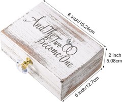 Hicarer Wedding Ring Bearer Box and Then Two Become One Mr. and Mrs.